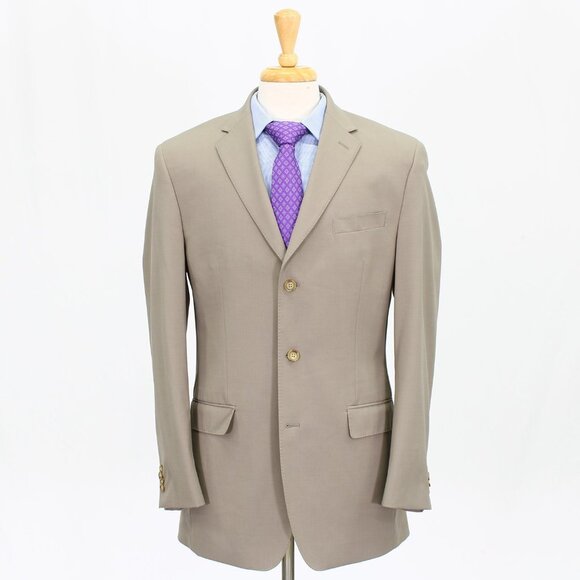 Sean John 40L Beige Solid 3-Button Sport Coat Blazer Jacket V426 - Picture 1 of 11